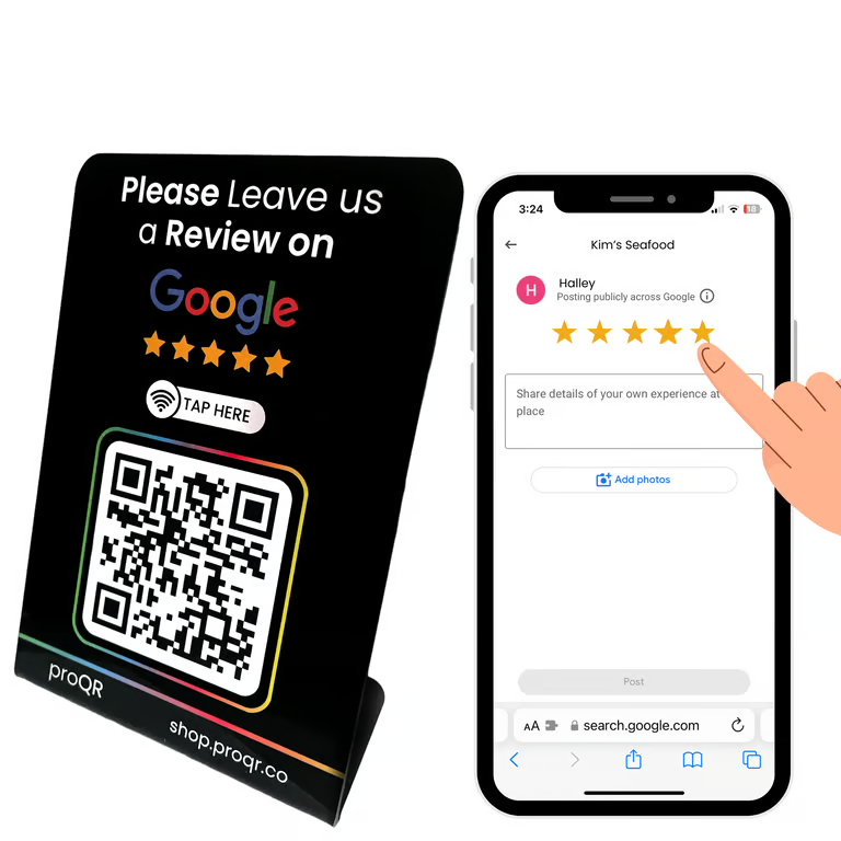 Smart Google Review Stand